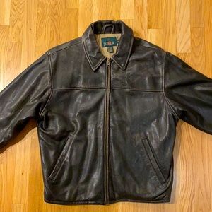 Beautiful J Crew Leather Bomber Jacket Men’s Small
